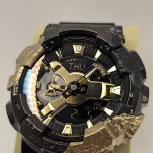 G Shock Black and Gold Watch Adventurers Gem Collection